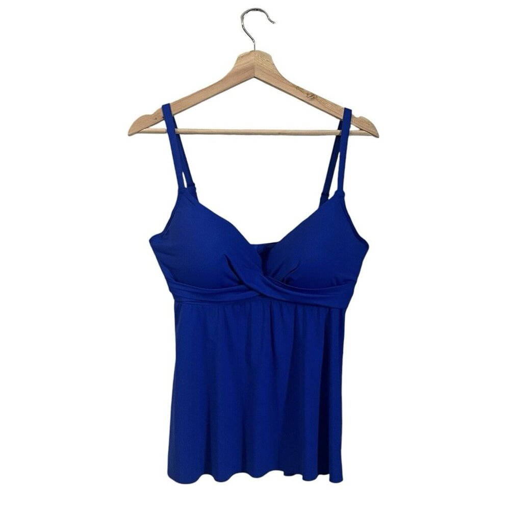 Contours by Coco Reef Tankini Size 10/34D Cobalt Underwire Bra Shapemaker Swim - Picture 3 of 8